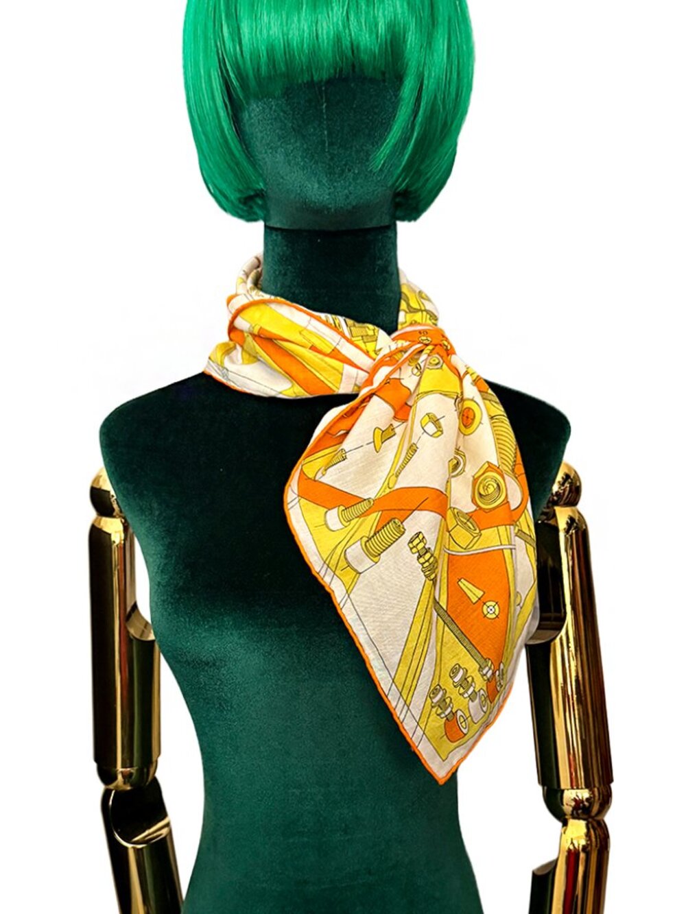 Hermès Step into the Frame 100% Cotton Scarf 2019 Men's Collection